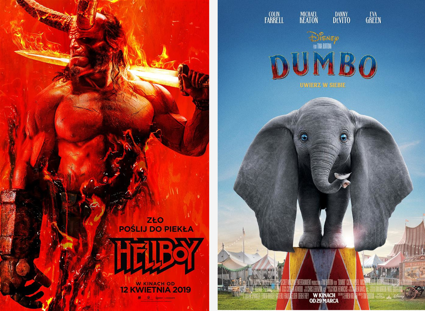 Nowy program w kinie. Dumbo i Hellboy. Gramy od piątku do wtorku.