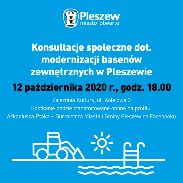 Konsultacje społeczne dotyczące budowy basenów zewnętrznych w Pleszewie