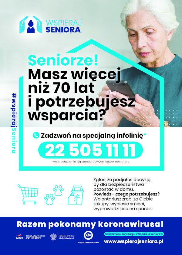 Uwaga: rządowy program pomocy seniorom oraz oferta dla osób chcących pomagać osobom starszym w czasie epidemii.