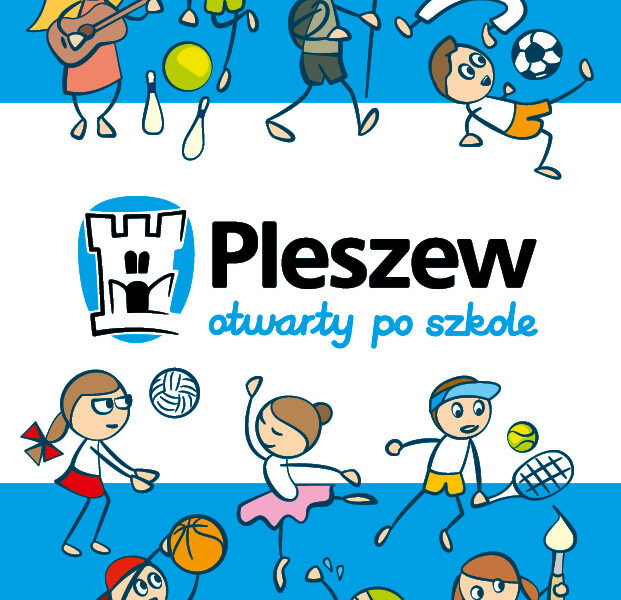 Plakat promujacy folder Pleszew otwarty po szkole