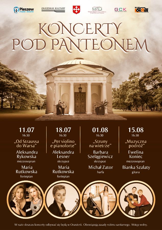 plakat cyklu "koncerty pod panteonem"