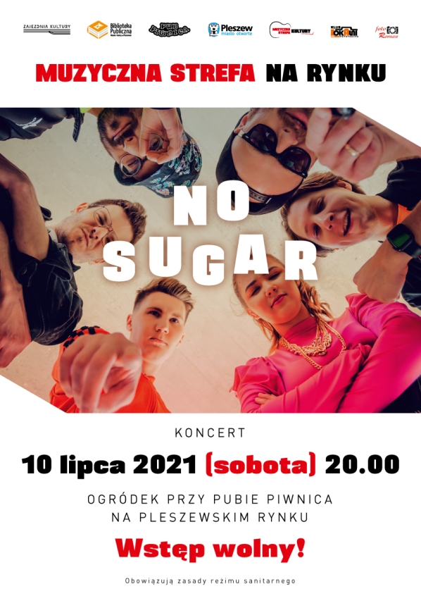 Plakat zapowiadajacy koncert No sugar