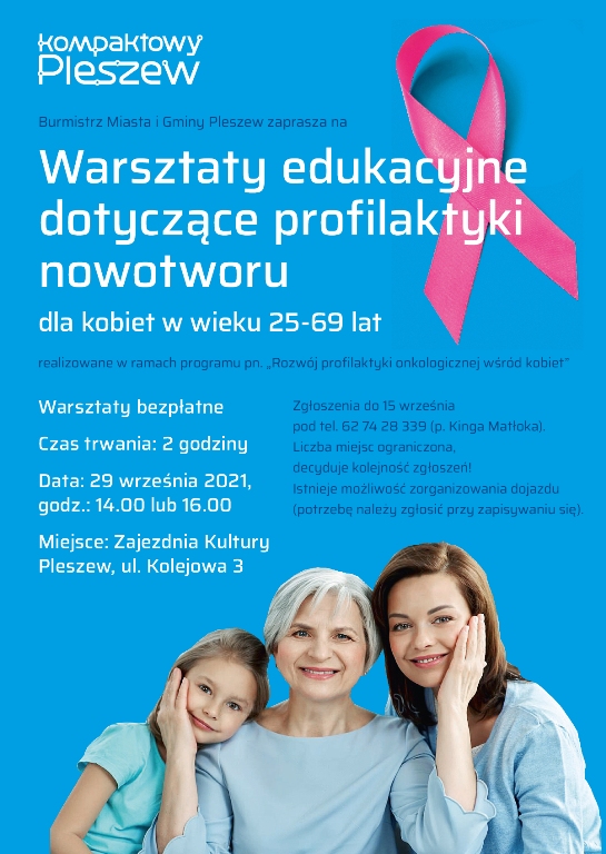 Dla kobiet: warsztaty edukacyjne dotyczące profilaktyki nowotworu