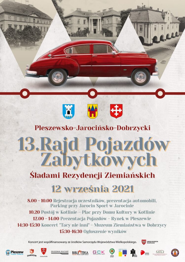 plakat rajdu starych samochodów